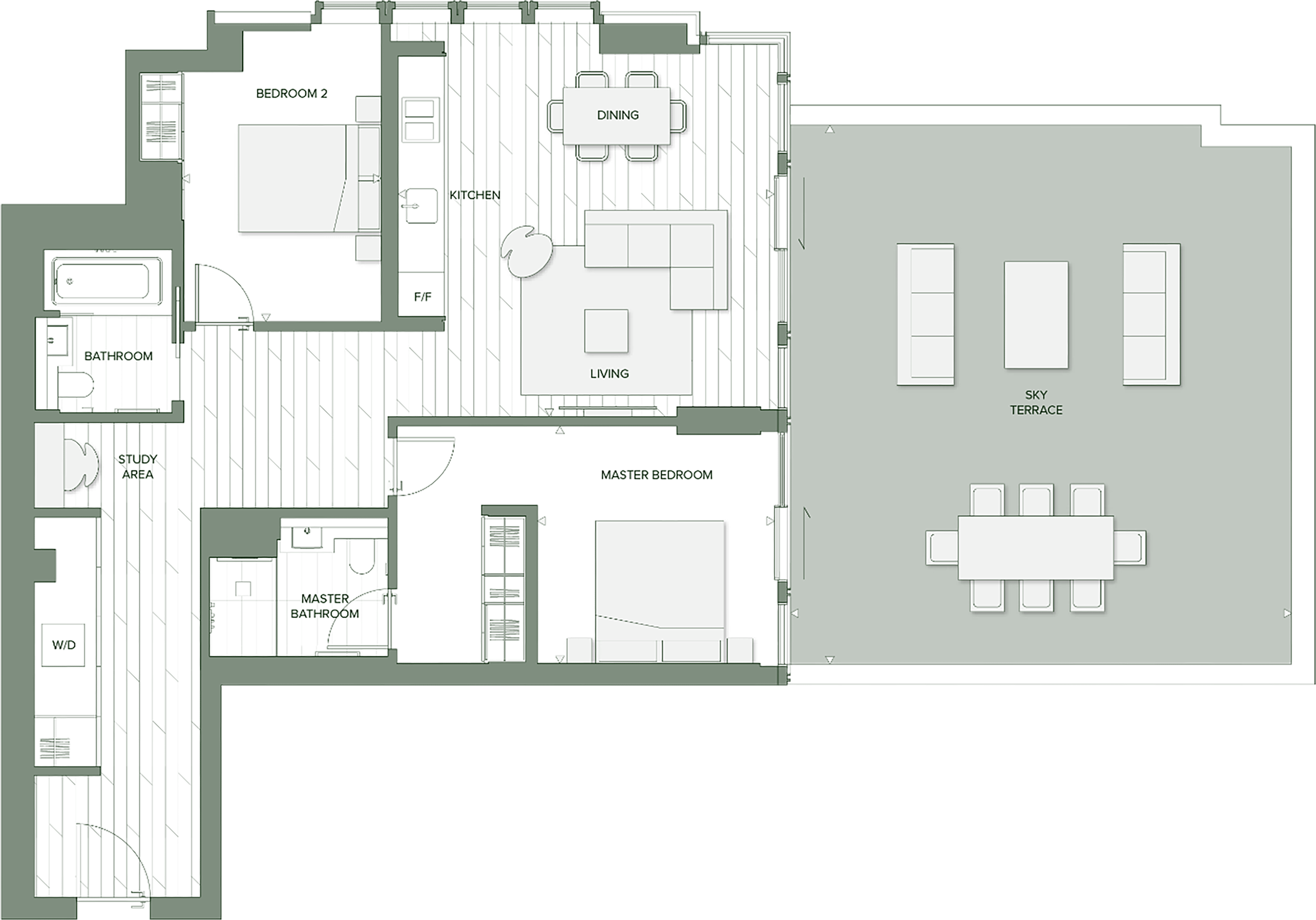Two Bedroom floorplan